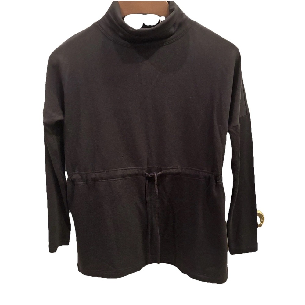 Athleta Balance Cinch Sweatshirt Turtleneck Shall Size X Small Drawstring Waist - Picture 2 of 9